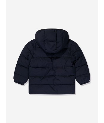 Tommy Hilfiger Boys Longer Puffer Jacket in Navy pas cheres