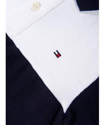 Tommy Hilfiger Boys Colourblock Global Stripe Polo Shirt in Navy d'Europe débarque