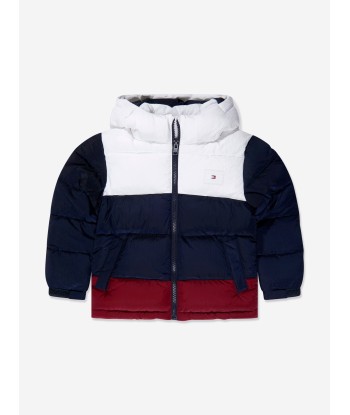 Tommy Hilfiger Boys Alaska Colourblock Puffer Jacket in Navy france