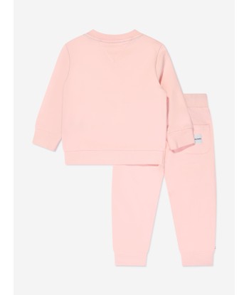 Tommy Hilfiger Baby Girls Curved Monotype Tracksuit in Pink Venez découvrir notre 