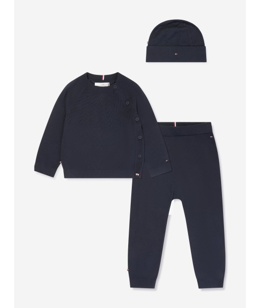 Tommy Hilfiger Baby 3 Piece Outfit Gift Set in Navy Fin de série