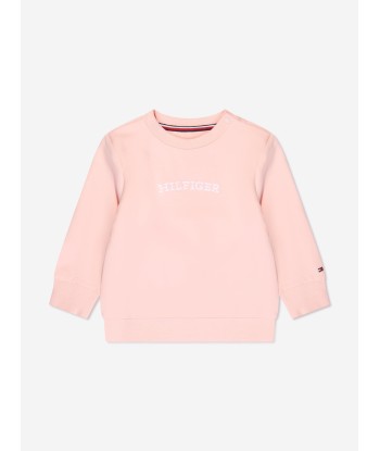 Tommy Hilfiger Baby Girls Curved Monotype Tracksuit in Pink Venez découvrir notre 