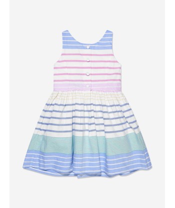 Ralph Lauren Girls Cotton Striped Fit And Flare Dress prix