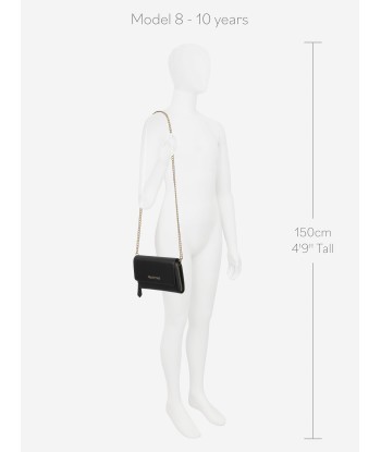 Valentino Girls Zero Wallet With Shoulder Strap in Black (W: 2.5cm) online