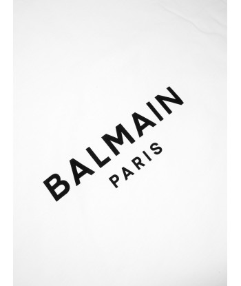 Balmain Baby Logo Blanket in White livraison gratuite