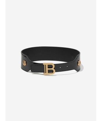 Balmain Girls Varnished Leather Belt in Black 50-70% off 