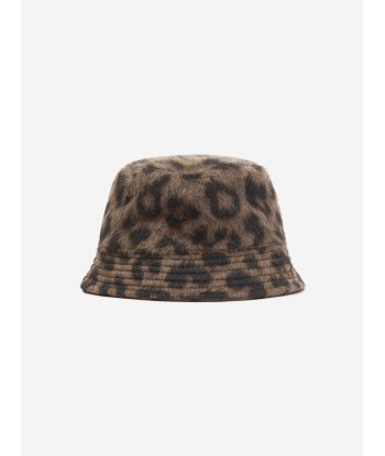 Balmain Girls Leopard Bucket Hat in Brown À commander