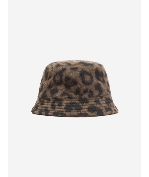 Balmain Girls Leopard Bucket Hat in Brown À commander