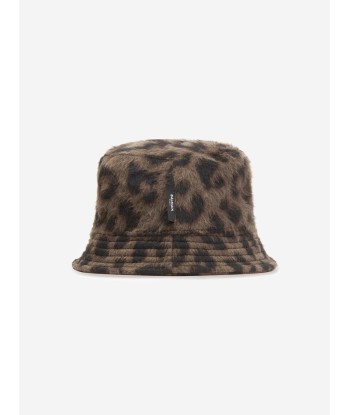 Balmain Girls Leopard Bucket Hat in Brown À commander