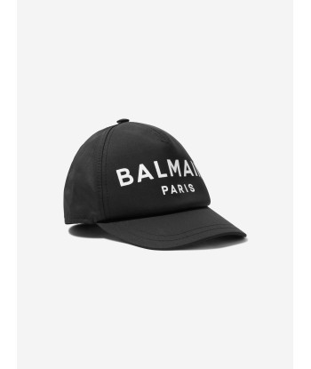 Balmain Kids Logo Cap in Black de votre