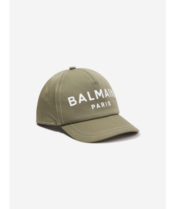 Balmain Kids Logo Cap in Green JUSQU'A -70%! 