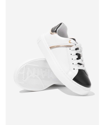 Balmain Kids Logo Trainers in White livraison gratuite