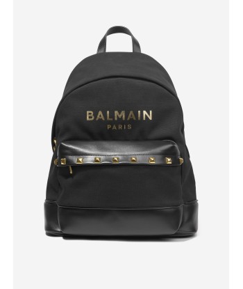 Balmain Kids Logo Backpack in Black basket pas cher