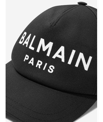 Balmain Kids Logo Cap in Black de votre