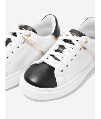 Balmain Kids Logo Trainers in White livraison gratuite