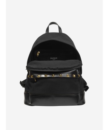 Balmain Kids Logo Backpack in Black basket pas cher