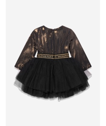 Balmain Baby Girls Spotted Ruffle Dress in Black 50-70% off 