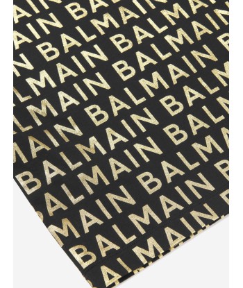 Balmain Girls Logo Sweater Dress in Black pas cher