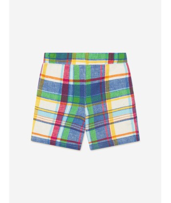 Ralph Lauren Boys Cotton Fleece Checked Shorts pas cher 