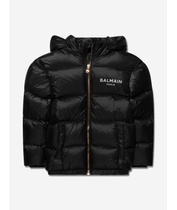 Balmain Kids Puffer Jacket in Black Comment ça marche