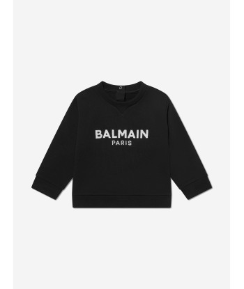 Balmain Baby Logo Sweatshirt in Black basket pas cher