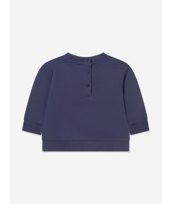 Balmain Baby Logo Sweatshirt in Navy Fin de série