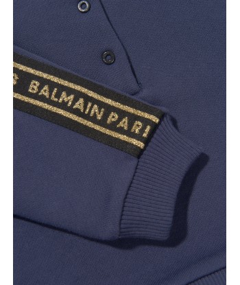 Balmain Baby Logo Sweatshirt in Navy Fin de série