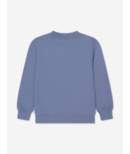 Balmain Kids Logo Sweatshirt in Blue Dans la société mordern