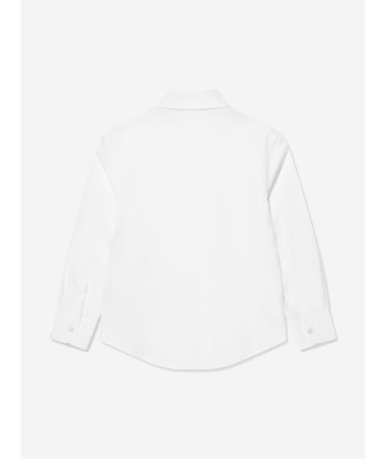 Balmain Boys Logo Shirt in White Economisez 