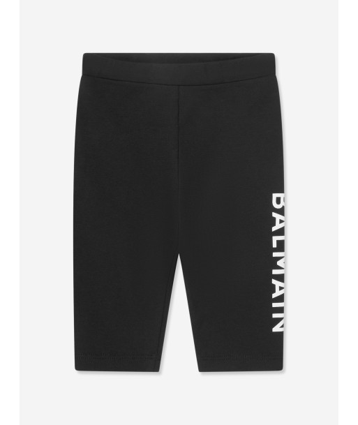 Balmain Baby Girls Logo Print Leggings in Black de l' environnement