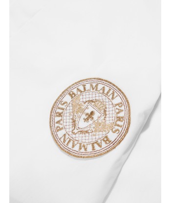 Balmain Boys Logo Shirt in White Economisez 