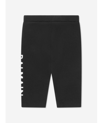 Balmain Baby Girls Logo Print Leggings in Black de l' environnement