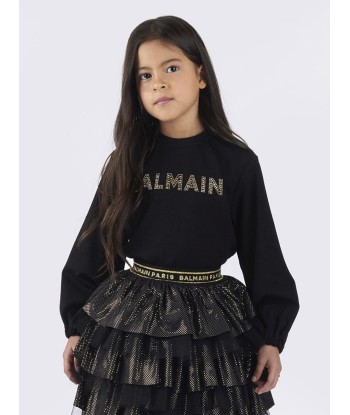 Balmain Kids Logo Sweatshirt in Black en stock