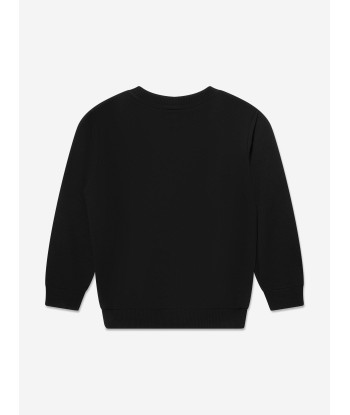 Balmain Kids Logo Sweatshirt in Black Voir les baskets