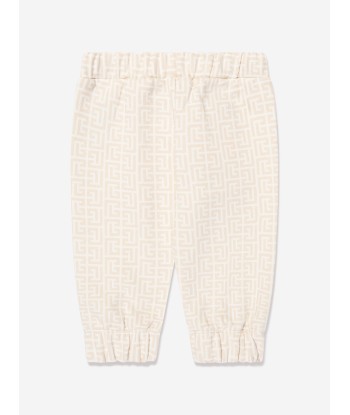 Balmain Baby Printed Fleece Joggers in Ivory 50-70% off 