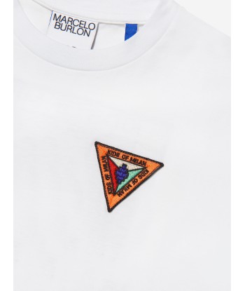 Marcelo Burlon Girls Cotton Short Sleeve Logo T-Shirt Venez découvrir notre 