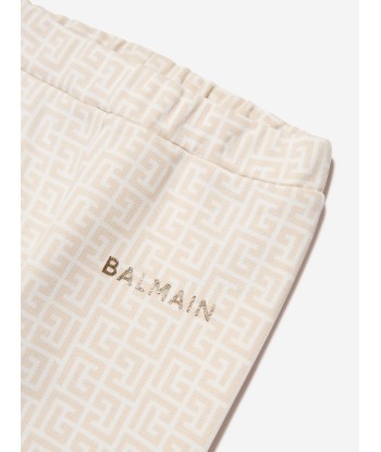 Balmain Baby Printed Fleece Joggers in Ivory 50-70% off 