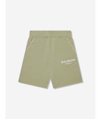 Balmain Boys Jersey Shorts in Green Comparez et commandez 