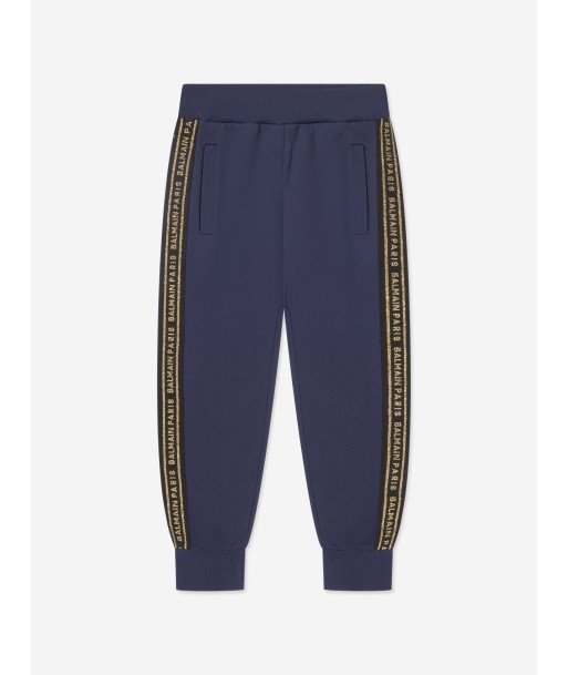 Balmain Boys Logo Joggers in Navy en ligne