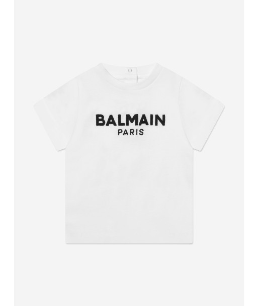 Balmain Baby Logo T-Shirt in White 50-70% off 