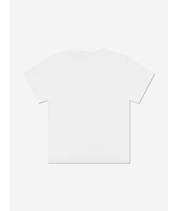 Balmain Baby Girls Logo T-Shirt in White des créatures d'habitude