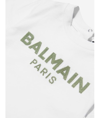 Balmain Baby Logo T-Shirt in White Le MVP de beaucoup