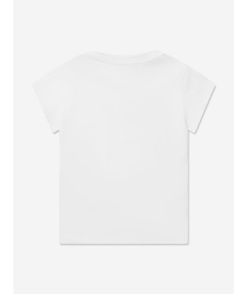 Balmain Girls Logo T-Shirt in White est présent 