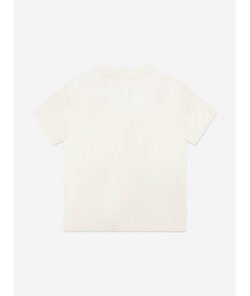 Balmain Girls Logo T-Shirt in Ivory le concept de la Pate a emporter 