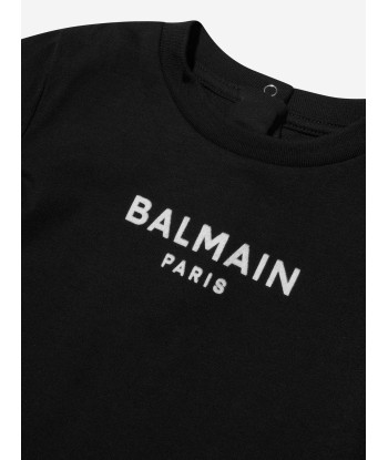 Balmain Baby Logo T-Shirt in Black les ctes