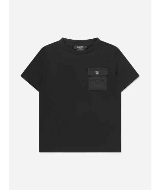 Balmain Boys Logo T-Shirt in Black prix pour 