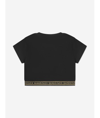 Balmain Girls Logo T-Shirt in Black Comparez et commandez 