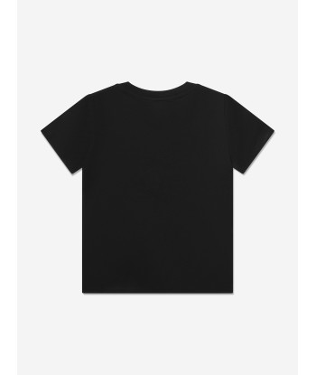 Balmain Boys Logo Print T-Shirt in Black Fin de série