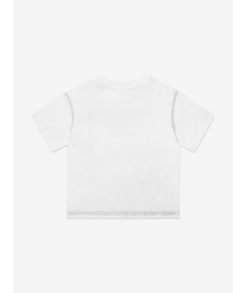 Balmain Boys Logo T-Shirt in White Jusqu'à 80% De Réduction