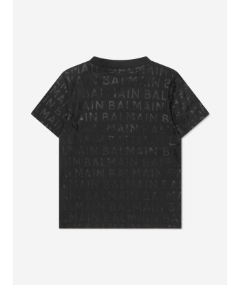 Balmain Boys Logo Print T-Shirt in Black à prix réduit toute l'année